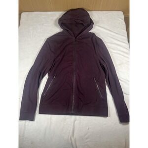 Lululemon‎ Hoodie Womens Large Purple Full Zip Jacket Zip Pockets Logo Athletic
